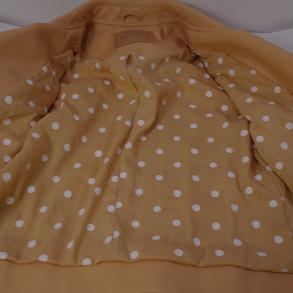 Blank NYC Moto Semi-Fit Jacket In Head To Toe Zipper Jacket Cream NWT 198 S - Picture 9 of 11